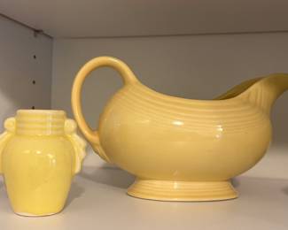 vintage Fiesta sauce and bud vase