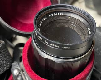 several camera lenses