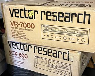 Stereo receiver & cassette deck Vector Research in box