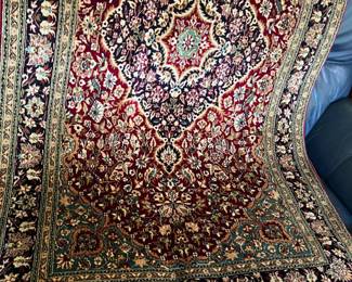 fine silk Kashmiri rug 3x5