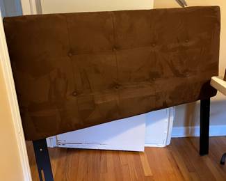 Brown upholstered headboard