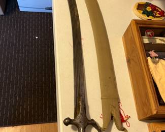 vintage sword with scabbard