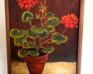 original painting - geraniums