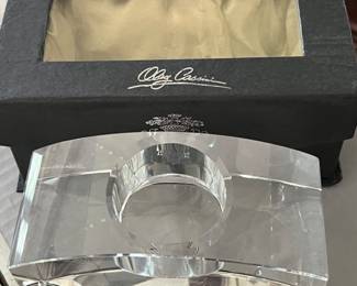 Oleg Cassini crystal votive holder