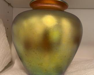 Steuben gold vase