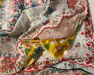 vintage handkerchief lot