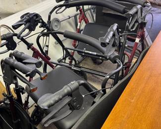 lots of senior mobility aids - rollaters, canes, shower chair, etc