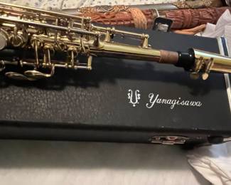 vintage Yanagisawa soprano saxophone in case