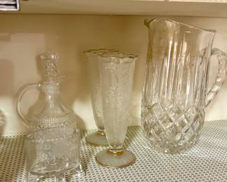vintage cut crystal