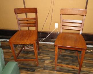 Two Tall Backed Chairs