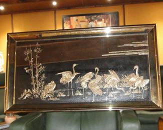 Mirrored Water Fowl Art
