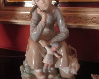 Lladro Girl with Doll Figurine