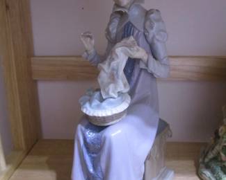 Lladro "Lady Sewing" Figurine 