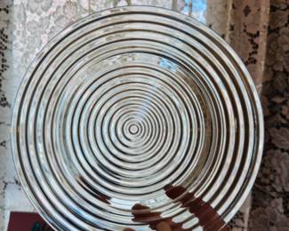 LOVE these plates. Full size dinner plates, Anchor Hocking Manhattan pattern