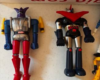 Vintage Shogun Warriors Die Cast Figures with other accessories on site