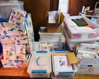 These are all vintage and new sewing patterns!!