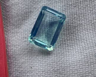 Loose colored glass gemstone