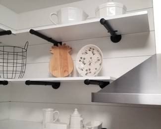 Kitchen decor; floating shelves