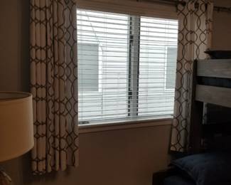Curtains; curtain rods & blinds
