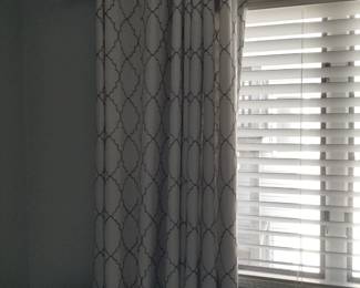 Curtains; curtain rods & blinds