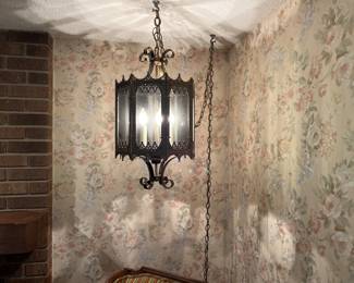 MCM Lightcraft of California Cast Brass Gothic Pendant Lamp