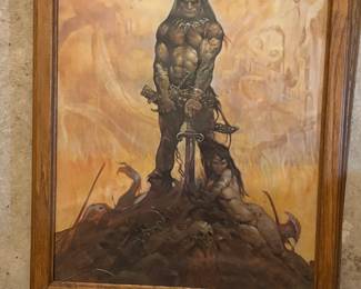 Frank Frazetta framed print