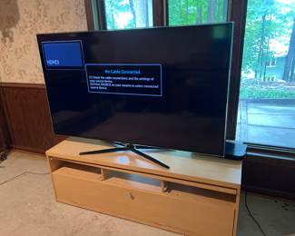 TV Stand, Sony 60 Inch TV, and Sony Blu-Ray DVD Player