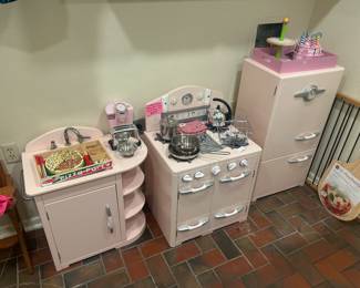 Pottery Barn play kitchen and accessories