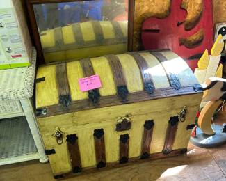Antique hump back trunk.