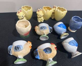 Vintage egg cup collection