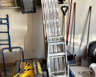 Scaffolding and Champion Global Power Generator 