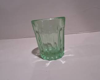 Uranium glass shot glass