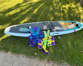 Hobie Paddle Board, and Life Jackets 