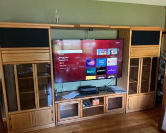 TCL 65 Inch Roku TV and Entertainment Center
