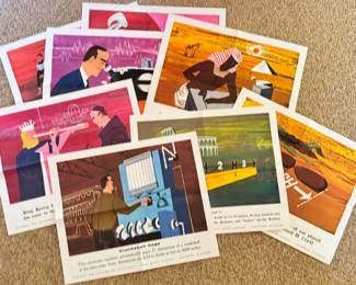 VINTAGE (1960) FORD MOTOR CO. "MEASUREMENT" (8) POSTER SET 
