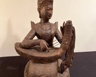 Carved wood statue