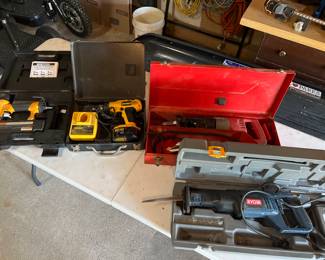 DeWalt, Milwaukee, Bostich, and Ryobi Power Tools