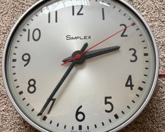 Vintage 1970s Simplex School Clock