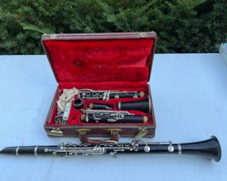 Bundy Selmer Resonite Clarinet (no case), and Noblet of Paris Clarinet with Case