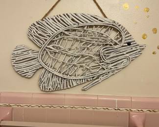 Large Wicker fish wall decor 