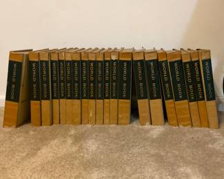 Complete World Book encyclopedia set from 1960s