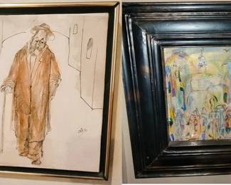 Framed art by Israeli artists