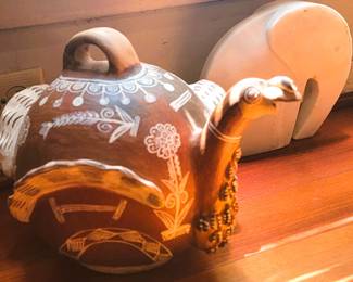 Unique teapot and elephant