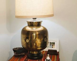 Oversized brass lamp
