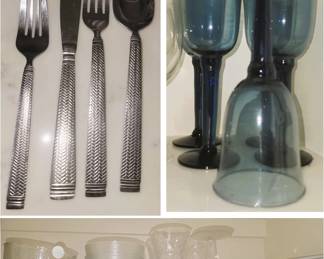 Flatware, stemware and serving