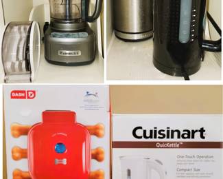 Kitchen electronics: Cuisinart Kettle and chopper, water kettles and Dog treat maker