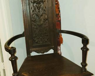 Antique carved chair set