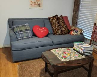 Loveseat and tray coffee table