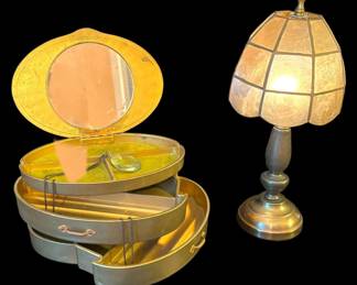 Vintage Vanity Lamp Jewelry Box