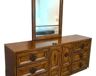 Large Dresser with Vanity Mirror